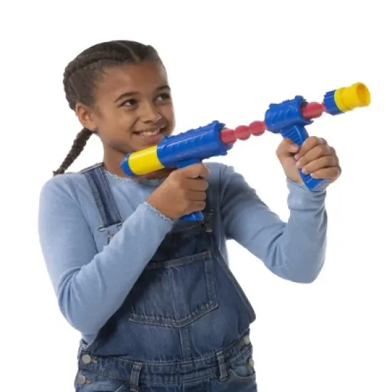 HearthSong Set of Two 17"L Easy-to-Load Ball-Firing Battle Blasters with 24 Soft Foam Balls image {4}