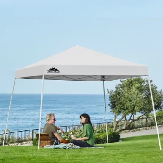 EAGLE PEAK Slant Leg Pop-up Canopy Tent Easy One Person Setup Instant Outdoor Beach Canopy Folding Portable Sports Shelter image {46}