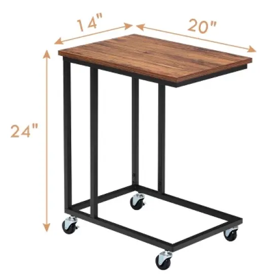 Laptop Holder Sofa Side End MobileTable Multiple Stand Desk Notebook Beside Wood image {1}