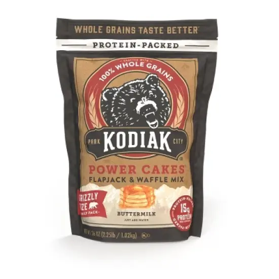 Kodiak Protein-Packed Buttermilk Flapjack & Waffle Mix Grizzly Size - 36oz image {7}