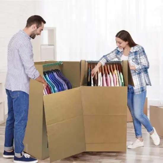 UBMOVE Pack of 5 Extra -Large Corrugated Moving Boxes 23" x 23" x 16" image {9}