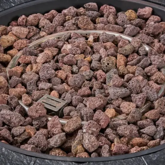 Meyer Outdoor Circular Lightweight Concrete Fire Pit - Brown - Christopher Knight Home image {3}