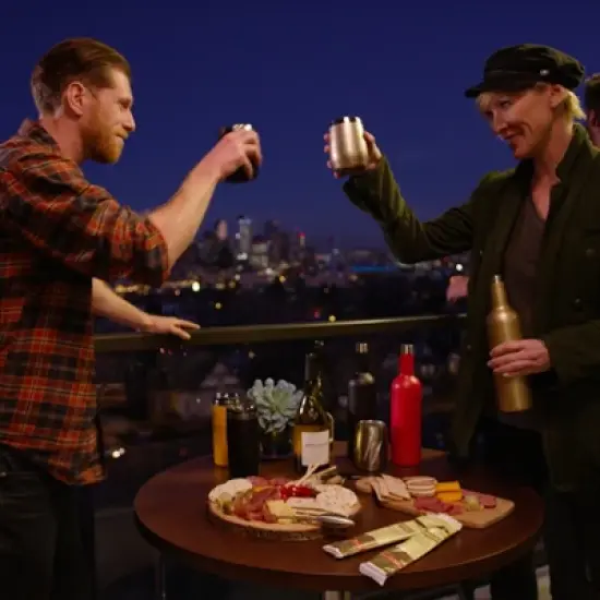 EcoVessel PORT 10oz Insulated Stainless Steel Stemless Wine Glass / Whiskey / Cocktail Tumbler image {3}