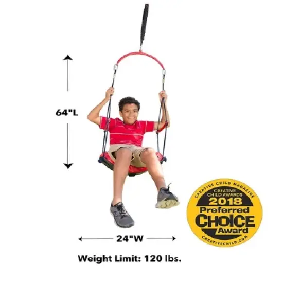 HearthSong - 2-in-1 BungeeBounce Tree Swing for Kids with Hanging Rings, 64"L x 24"W, Holds Up To 115 lbs. image {2}