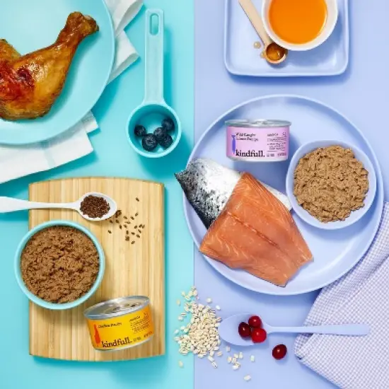 Chicken and Salmon Pate Variety Pack Wet Cat Food - Kindfull&trade; 36oz/12ct image {1}