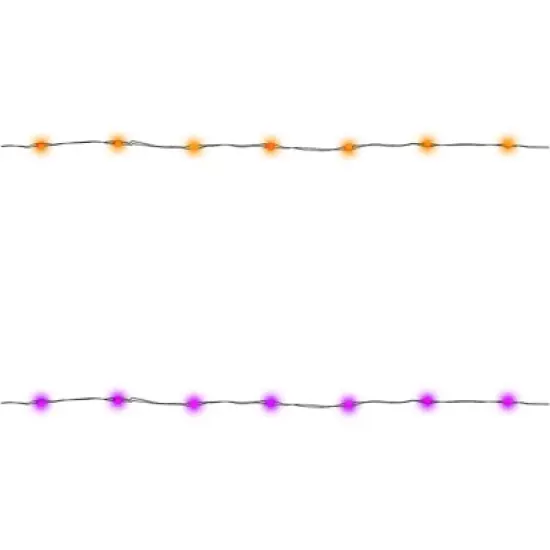 Celebrations Halloween Orange/Purple 50 ct 1 in. LED Light String String Lights (Case of 12) image {1}