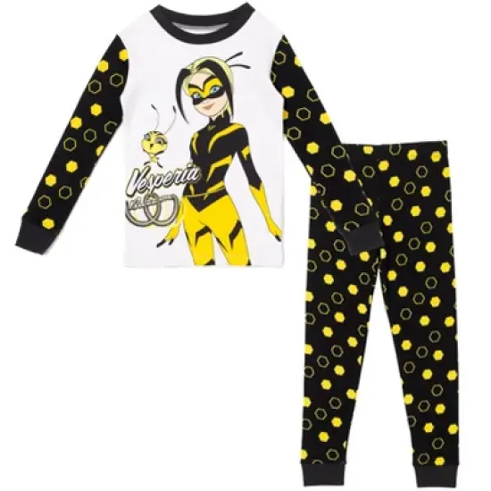 Miraculous Ladybug Vesperia Rena Rouge Girls Pullover Pajama Shirt and Pants Sleep Set Little Kid to Big Kid image {11}