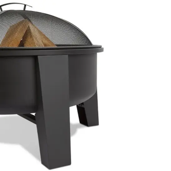 Forsyth Fire Pit - Black - Real Flame image {5}