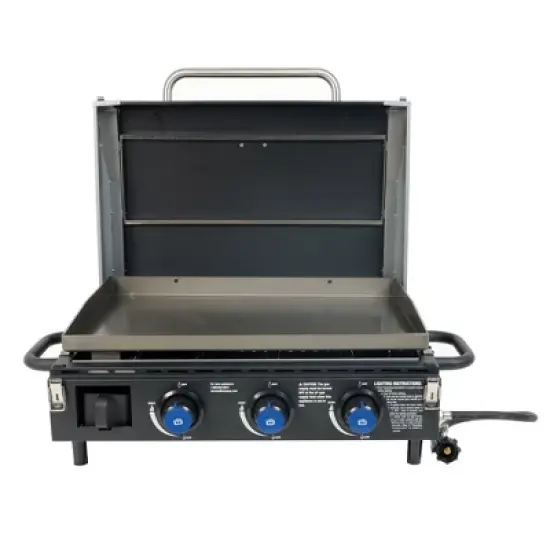 Razor GGC2228MG Stainless Steel Triple Burner 34.5" Portable Pre Seasoned Tabletop Outdoor Griddle for Backyard Cooking, Tailgating, and Camping image {6}