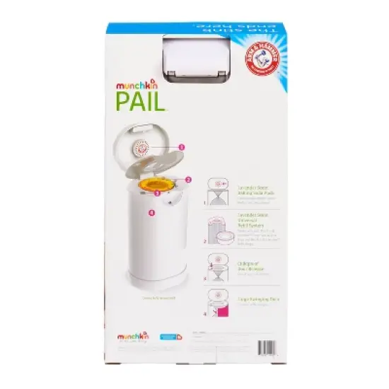 Munchkin PAIL Diaper Pail, Powered by Arm & Hammer image {8}