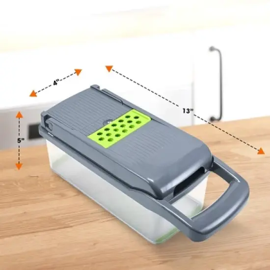 Cheer Collection 10 in 1 Food Slicer and Vegetable Chopper with 8 Blades image {2}