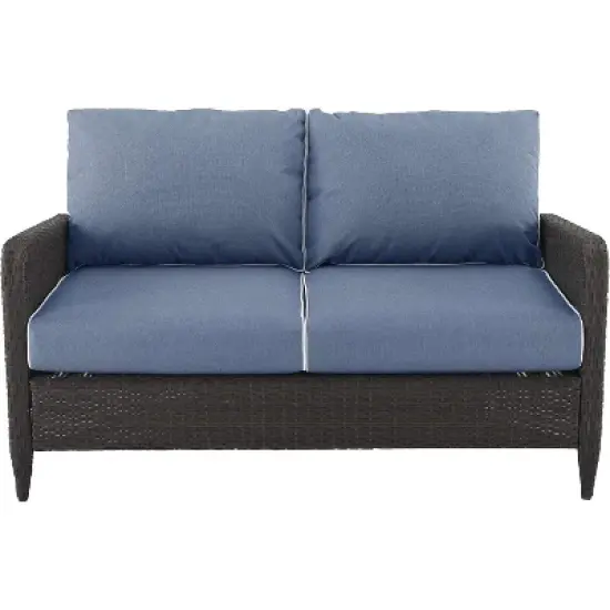 HomeStock Kiawah Outdoor Wicker Loveseat image {2}