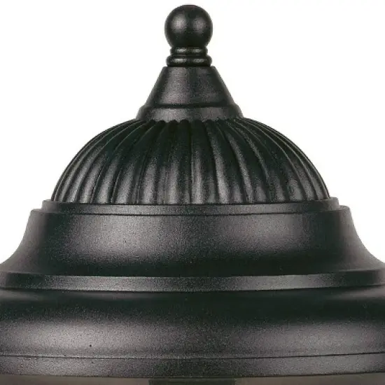 John Timberland Casa Sorrento Rustic Outdoor Post Light Pier Mount Fixture Black 16 3/4" Marbleized Glass for Exterior Barn Deck House Porch Yard Home image {2}