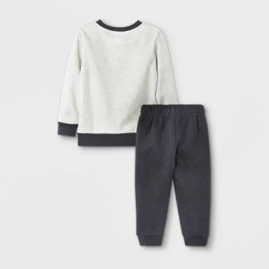 Toddler Boys' Spider-Man Long Sleeve Fleece Top and Bottom Set - Gray image {1}