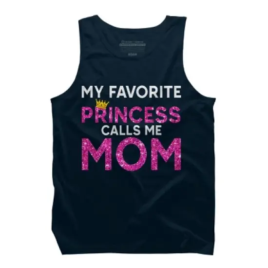 Men's Design By Humans My Favorite Princess Calls Me Mom Crown By MeowShop Tank Top image {4}