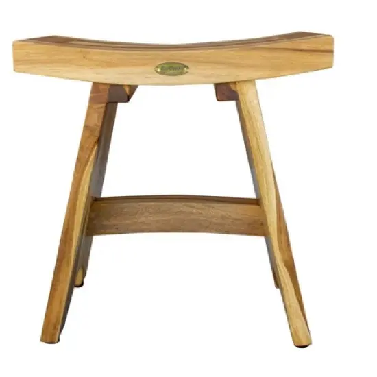 EcoDecors&reg; Serenity&reg; 18" Teak Wood Shower Bench in EarthyTeak Finish image {3}