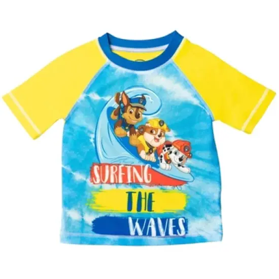 Paw Patrol Rubble Marshall Chase Pullover Rash Guard and Swim Trunks Toddler  image {4}