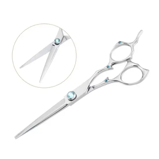 Unique Bargains Hair Cutting Scissors Premium Stainless Steel Razor with Blue Rhinestone image {2}