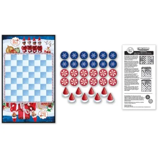 MasterPieces Officially licensed Elf on the Shelf Checkers Board Game for Families and Kids ages 6 and Up image {2}