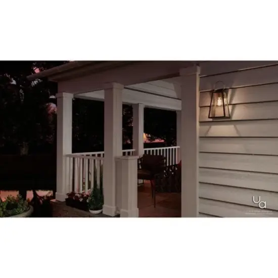 Urban Ambiance Luxury Modern Farmhouse Outdoor Wall Light,  15.125"H x 6.5"W,  Olde Bronze Finish, UHP1002 image {1}