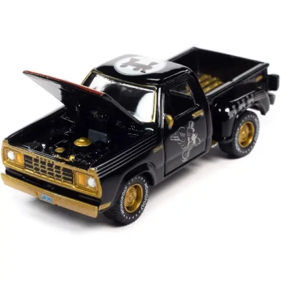 1978 Dodge Midnight Express Truck Black "Railroad Tycoon" with Game Token "Monopoly" 1/64 Diecast Model Car by Johnny Lightning image {2}