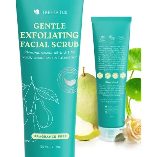 Tree To Tub Gentle Exfoliating Face Wash & Cleanser for All Skin Types-Biodegradable Micro-Exfoliators & Salicylic Acid for Radiant, Even-Looking Skin image {7}