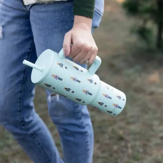 Simple Modern 40oz Trek Nutcracker Straw Tumbler: Stainless Steel, Dishwasher-Safe, Cold Beverages, All Ages, Blue image {3}