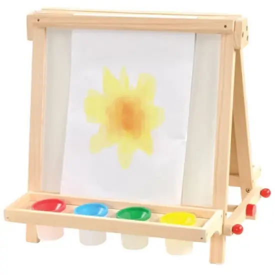 Kaplan Early Learning Wooden Tabletop Easel with Paint Pots image {1}