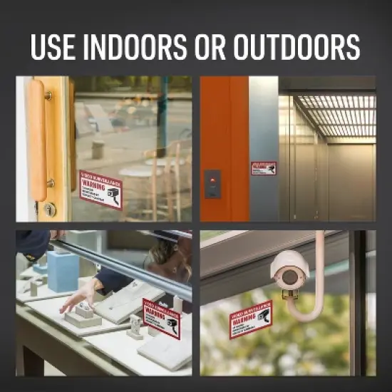 Avery 24 Hour Video Surveillance Warning Labels, Waterproof, UV Resistant, Preprinted, 2" X 4", 20 Labels image {3}
