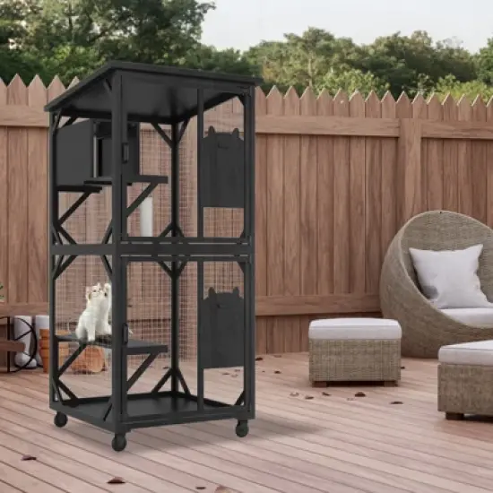 Catio Outdoor Cat Enclosure with Roof image {6}