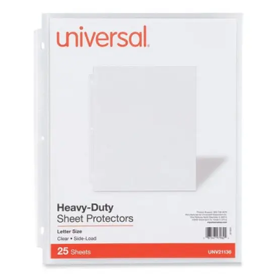 Universal Heavy Gauge Side-Load Poly Sheet Protectors - Letter - Case of 25 image {4}