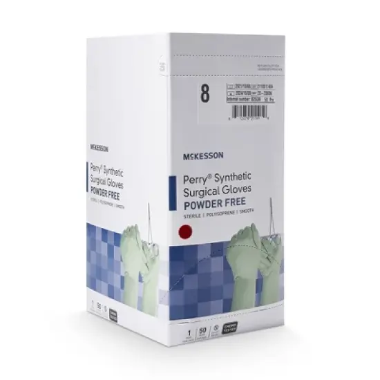 McKesson Perry Performance Plus Polyisoprene Surgical Glove Standard Cuff Length SIZE 8 image {2}