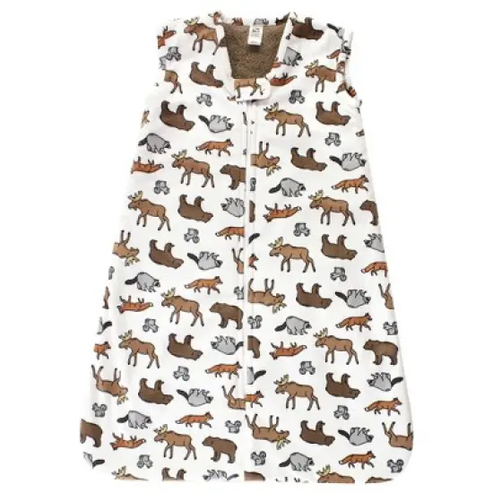 Hudson Baby Infant Boy Plush Faux Fur Sleeping Bag, Wearable Blanket, Animal Adventure image {2}