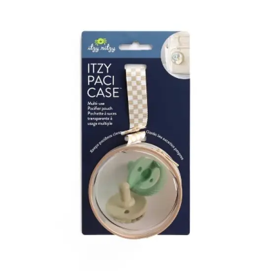Itzy Ritzy Clear Pacifier Case with Handle, Multi-Use - Checkerboard image {7}