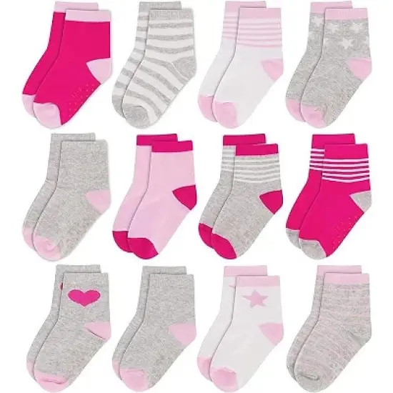 Rising Star Kid's 12 pack socks for Boys and Girls, Toddlers or Little kids Ages 2-10 image {7}