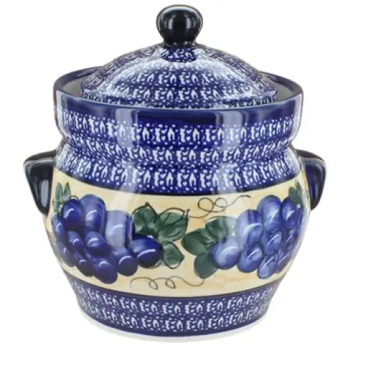 Blue Rose Polish Pottery 1125 Zaklady Small Container image {7}