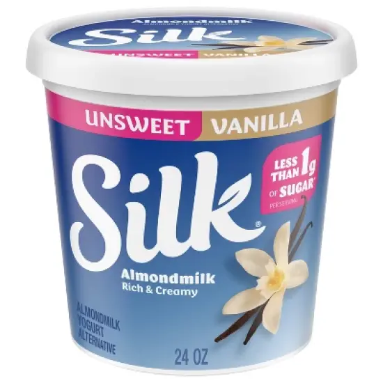 Silk Unsweetened Vanilla Almond Milk Yogurt Alternative - 24oz Tub image {12}