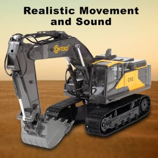 Contixo CV2 RC Excavator -Hobby Grade Construction Vehicle -1:24 Scale with 17 Channels image {10}