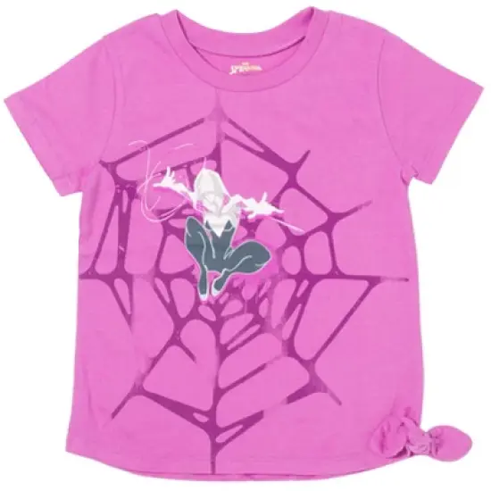 Marvel Spider-Verse Spider-Gwen Ghost Spider Girls 3 Pack T-Shirts Little Kid to Big Kid image {6}