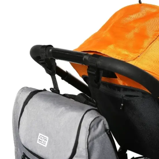 Fulton Bag Co. Expandable Messenger Backpack Diaper Bag - Gray image {5}