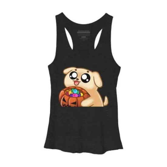 Women's Design By Humans Halloween Candy Pup By Puppers Racerback Tank Top image {5}