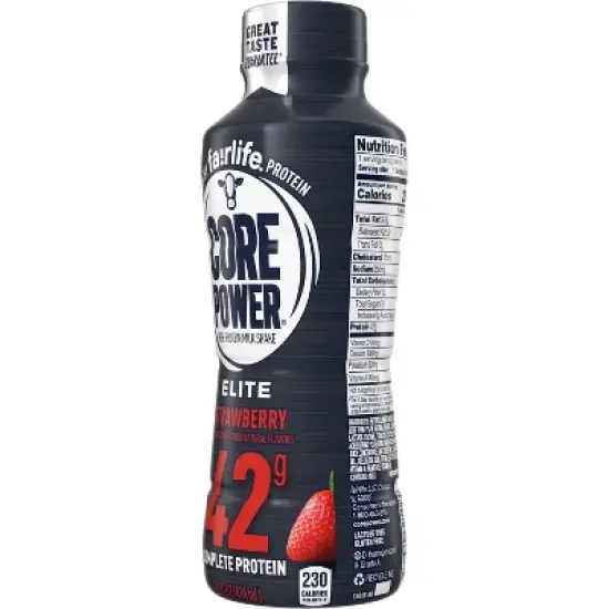 Core Power Elite Strawberry 42G Protein Shake - 14 fl oz Bottle image {6}