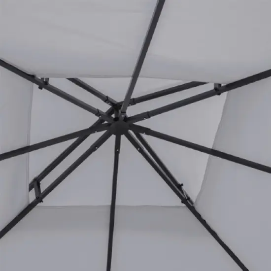 Gulches 9.8*9.8 Gazebo Replacement Canopy&pound;&not;2-Tier UV Top Cover for 9.84*9.84&pound;&not;Ideal for Outdoor Use, Light Gray&pound;&uml;top only&pound;&copy; image {3}