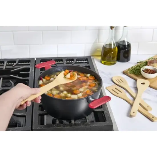 GoodCook Ready 4pc Bamboo Tool Set: Kitchen Utensil Set, Hand Wash, All Ages, Brown, Includes Spoons image {3}