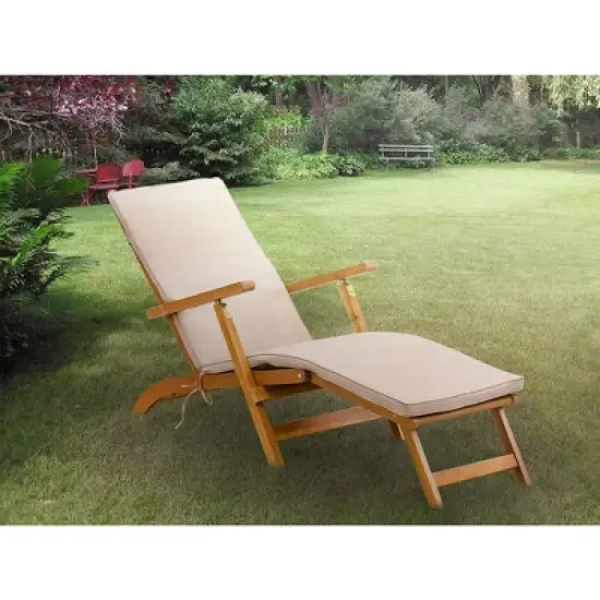 East West Furniture, Patio Lounge Chair, Acacia Wood- Natural Oil Color image {5}