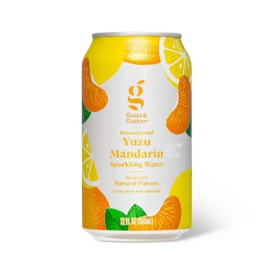 Yuzu Mandarin Sparkling Water - 8pk/12 fl oz Cans - Good & Gather&trade; image {1}