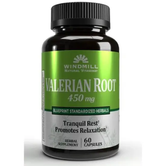 Windmill Valerian Root 450mg Extract - 60 Caplets image {3}