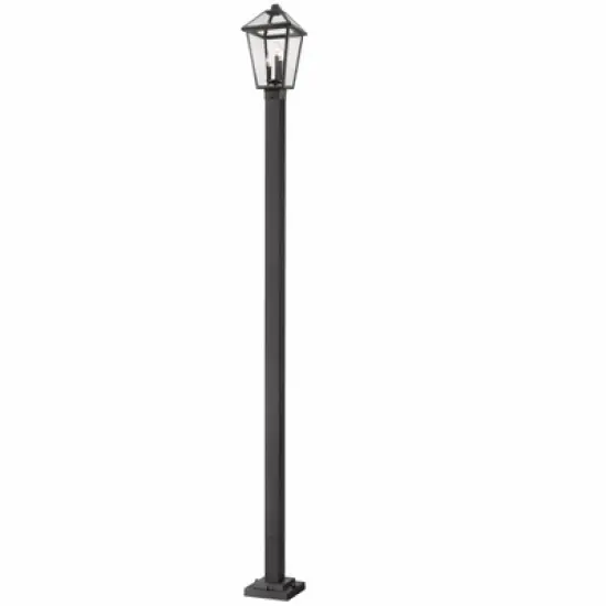 Talbot 3-Light Outdoor Post Mount Fixture - Dimmable, Wet Rated, 10" x 113.5", Aluminum image {2}