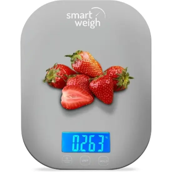 Smart Weigh Digital Food Scale -  11-pound capacity -  Gray image {8}