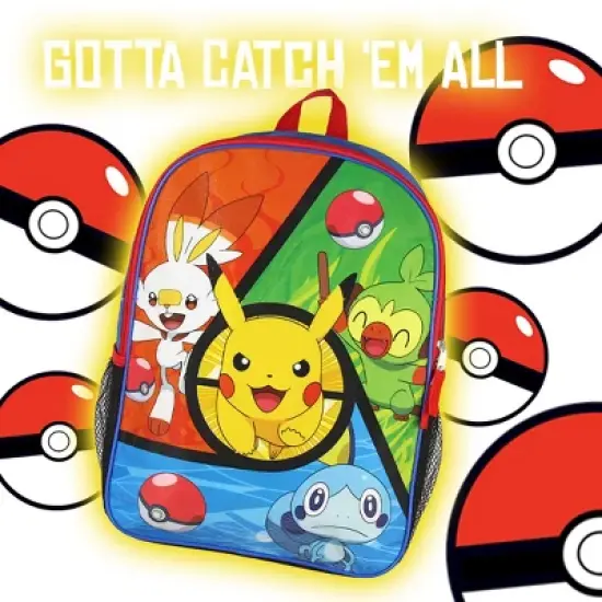 Pokemon Boys Pokemon and Friends Character 16" Backpack Multicoloured image {4}